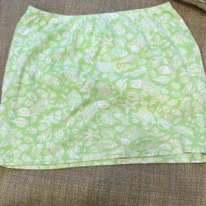 Lilly Pulitzer cotton Green and White Mini Skirt